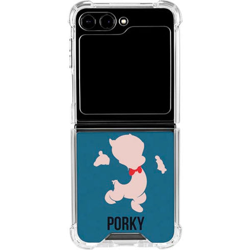 Looney Tunes Porky Pig Identity Galaxy Z Flip6 Clear Case