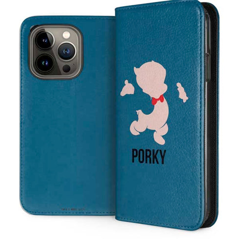 Looney Tunes Porky Pig Identity iPhone 14 Pro Folio Case
