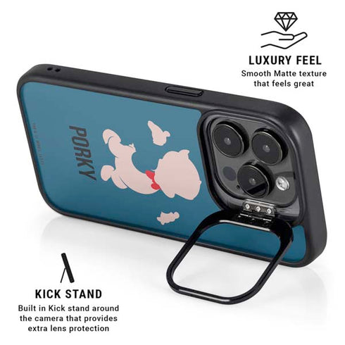 Looney Tunes Porky Pig Identity iPhone 14 Pro Kickstand Case