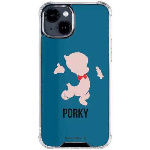 Looney Tunes Porky Pig Identity iPhone 15 Clear Case