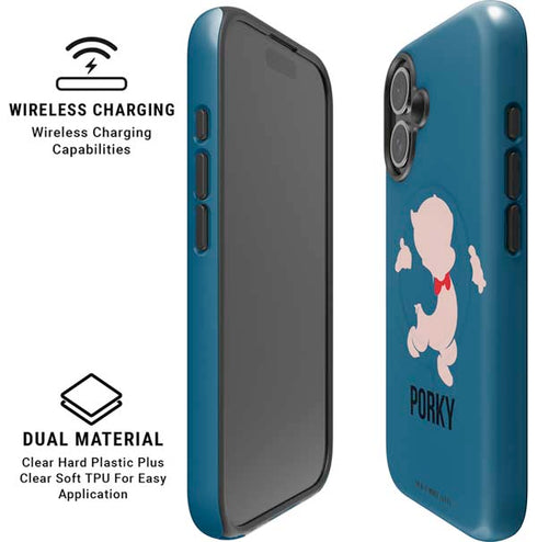 Looney Tunes Porky Pig Identity iPhone 16 Magsafe Impact Case