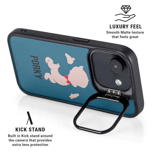 Looney Tunes Porky Pig Identity iPhone 16e Kickstand Case