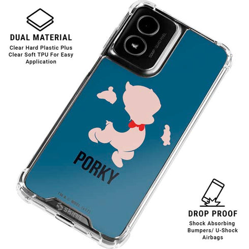 Looney Tunes Porky Pig Identity Moto G Power 5G (2024) Clear Case