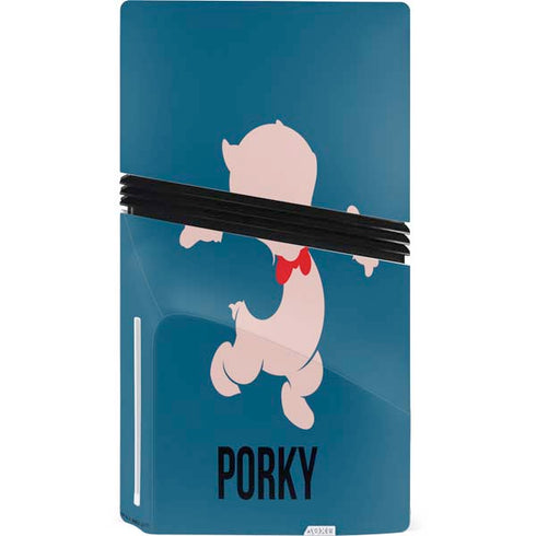 Looney Tunes Porky Pig Identity PS5 Pro Disk Console Skin