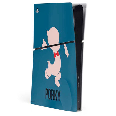 Looney Tunes Porky Pig Identity PS5 Slim Digital Edition Console Skin