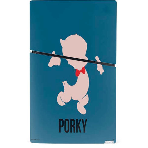 Looney Tunes Porky Pig Identity PS5 Slim Digital Edition Console Skin