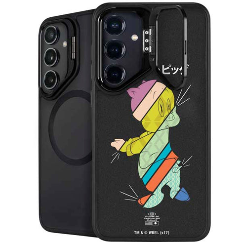Looney Tunes Porky Pig Sliced Juxtapose Galaxy S25 Plus Kickstand Case