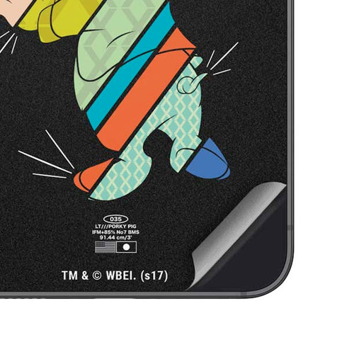 Looney Tunes Porky Pig Sliced Juxtapose Galaxy S25 Plus Skin