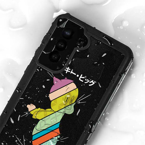 Looney Tunes Porky Pig Sliced Juxtapose Galaxy S24 Plus Waterproof Case