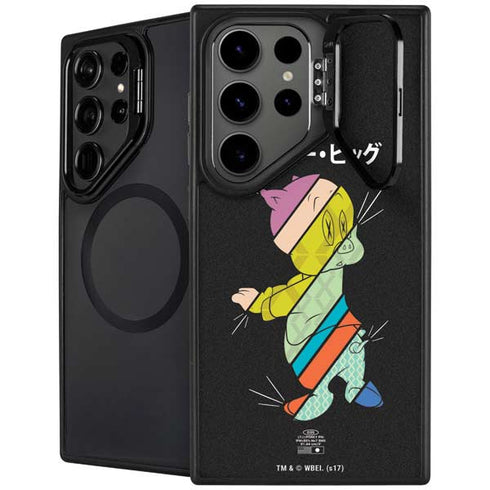 Looney Tunes Porky Pig Sliced Juxtapose Galaxy Cases