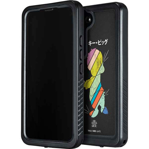 Looney Tunes Porky Pig Sliced Juxtapose Galaxy S24 Waterproof Case