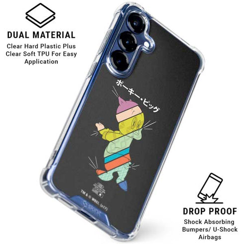 Looney Tunes Porky Pig Sliced Juxtapose Galaxy S25 Clear Case