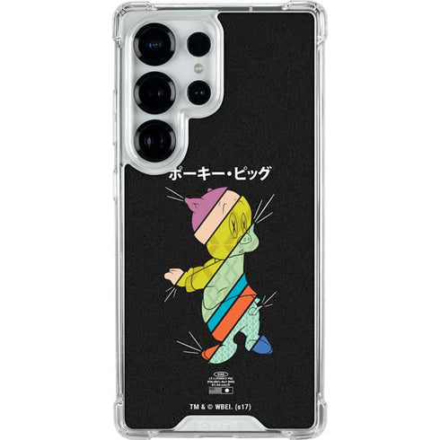 Looney Tunes Porky Pig Sliced Juxtapose Galaxy S25 Ultra Clear Case
