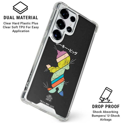 Looney Tunes Porky Pig Sliced Juxtapose Galaxy S25 Ultra Clear Case