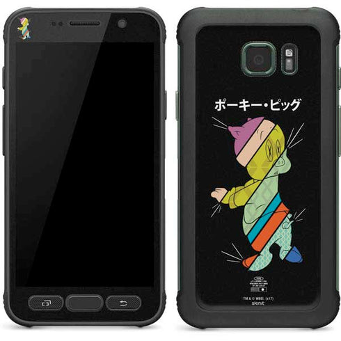 Looney Tunes Porky Pig Sliced Juxtapose Galaxy S7 Active Skin