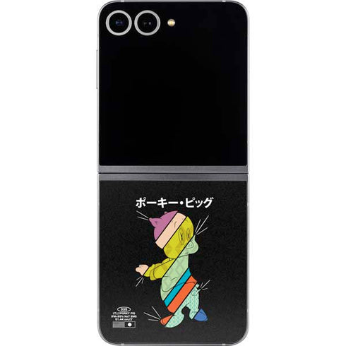 Looney Tunes Porky Pig Sliced Juxtapose Galaxy Z Flip6 Skin