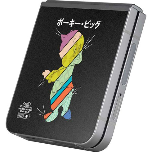 Looney Tunes Porky Pig Sliced Juxtapose Galaxy Z Flip6 Skin