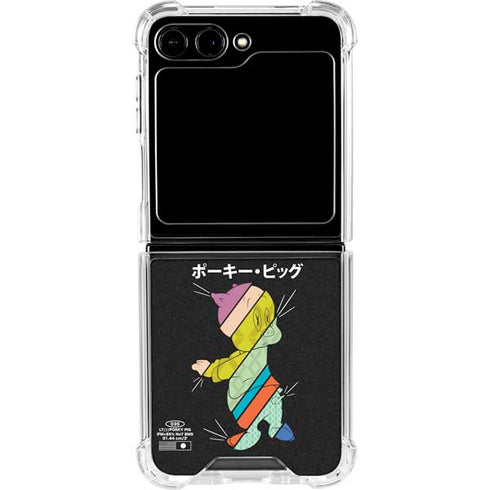 Looney Tunes Porky Pig Sliced Juxtapose Galaxy Z Flip6 Clear Case