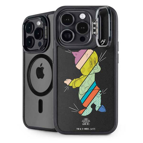 Looney Tunes Porky Pig Sliced Juxtapose iPhone Cases