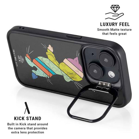 Looney Tunes Porky Pig Sliced Juxtapose iPhone 14 Kickstand Case