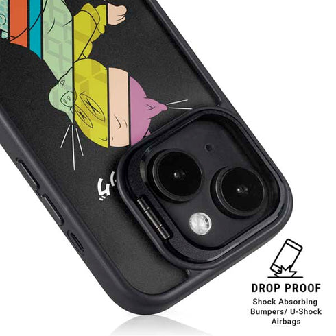 Looney Tunes Porky Pig Sliced Juxtapose iPhone 14 Kickstand Case