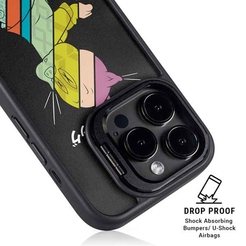 Looney Tunes Porky Pig Sliced Juxtapose iPhone 14 Pro Kickstand Case