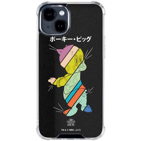 Looney Tunes Porky Pig Sliced Juxtapose iPhone 15 Clear Case