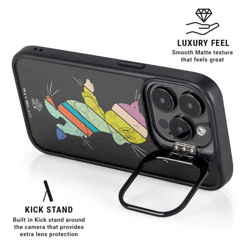 Looney Tunes Porky Pig Sliced Juxtapose iPhone 15 Pro Kickstand Case