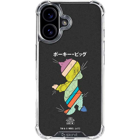 Looney Tunes Porky Pig Sliced Juxtapose iPhone 16 Clear Case