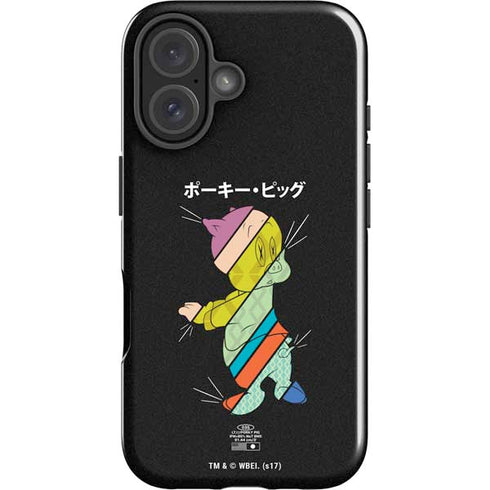 Looney Tunes Porky Pig Sliced Juxtapose iPhone 16 Impact Case