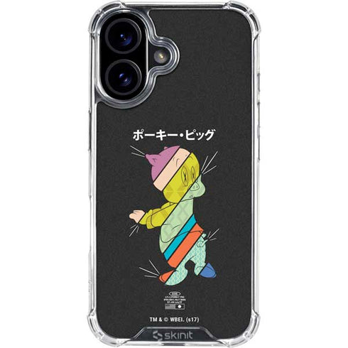 Looney Tunes Porky Pig Sliced Juxtapose iPhone 16 Plus Clear Case