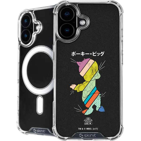 Looney Tunes Porky Pig Sliced Juxtapose iPhone 16 Plus MagSafe Case