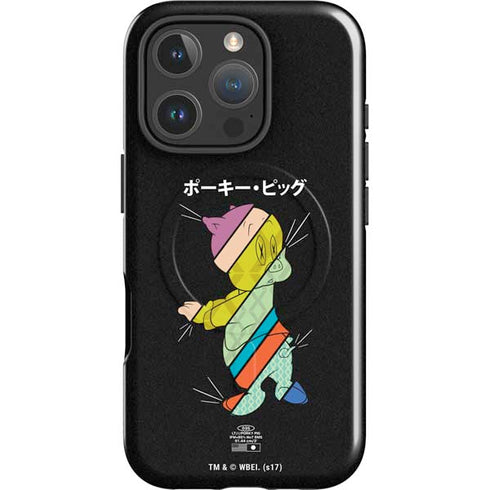 Looney Tunes Porky Pig Sliced Juxtapose iPhone 16 Pro Magsafe Impact Case