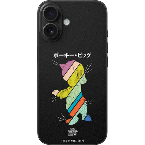 Looney Tunes Porky Pig Sliced Juxtapose iPhone 16 Skin