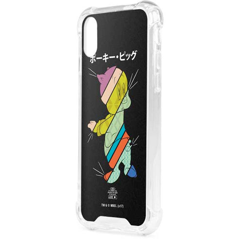 Looney Tunes Porky Pig Sliced Juxtapose iPhone XS Clear Case