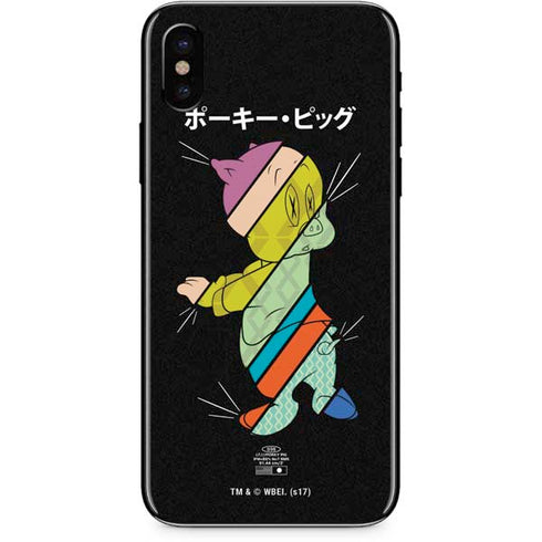 Looney Tunes Porky Pig Sliced Juxtapose iPhone XS Skin