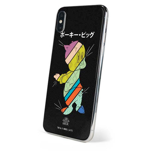 Looney Tunes Porky Pig Sliced Juxtapose iPhone XS Skin