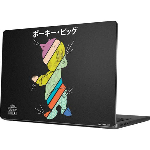 Looney Tunes Porky Pig Sliced Juxtapose Apple MacBook Pro 14-inch Skin