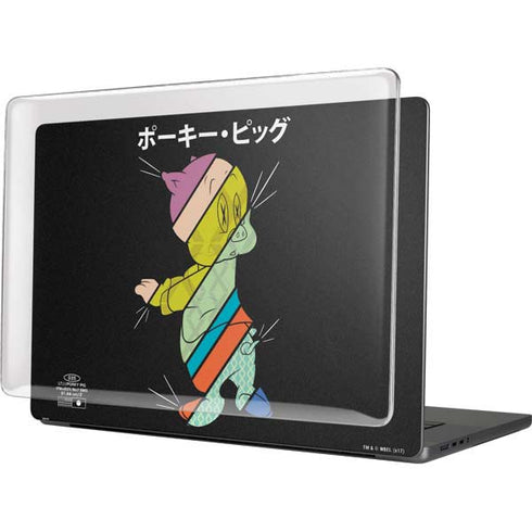 Looney Tunes Porky Pig Sliced Juxtapose MacBook Cases