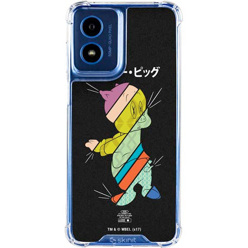Looney Tunes Porky Pig Sliced Juxtapose Moto G 5G (2024) Clear Case