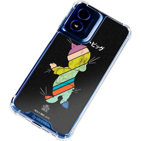 Looney Tunes Porky Pig Sliced Juxtapose Moto G Play 4G (2024) Clear Case