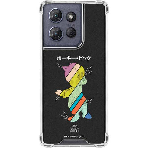 Looney Tunes Porky Pig Sliced Juxtapose Moto G Play 5G (2025) Clear Case