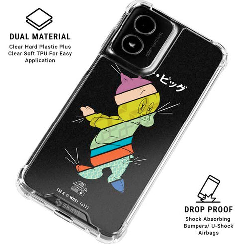 Looney Tunes Porky Pig Sliced Juxtapose Moto G Power 5G (2024) Clear Case