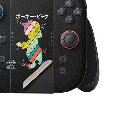 Looney Tunes Porky Pig Sliced Juxtapose Nintendo Switch 2 (2025) Joy-Con Controller Skin