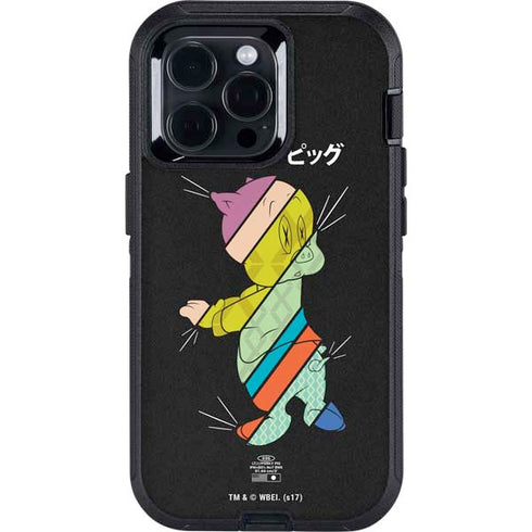 Looney Tunes Porky Pig Sliced Juxtapose Otterbox Defender iPhone Skin