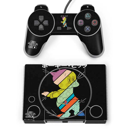 Looney Tunes Porky Pig Sliced Juxtapose PlayStation Classic Bundle Skin