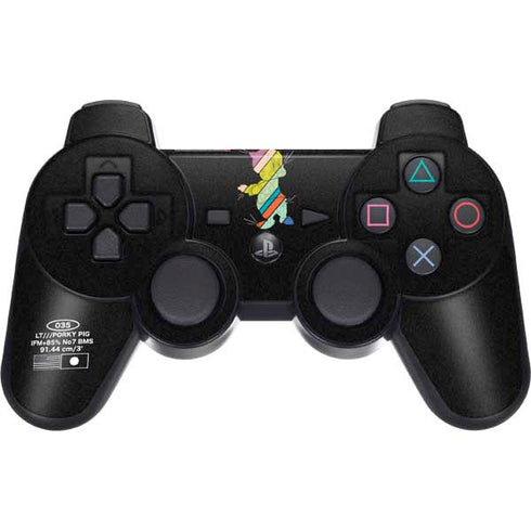 Looney Tunes Porky Pig Sliced Juxtapose PS3 Dual Shock wireless controller Skin