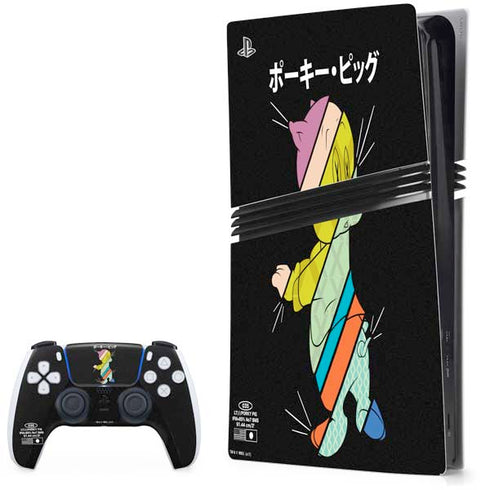 Looney Tunes Porky Pig Sliced Juxtapose PS5 Pro Bundle Skin