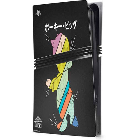 Looney Tunes Porky Pig Sliced Juxtapose PS5 Pro Console Skin