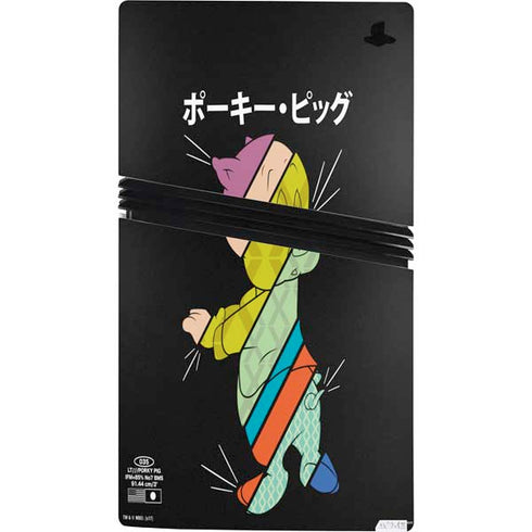 Looney Tunes Porky Pig Sliced Juxtapose PS5 Pro Console Skin
